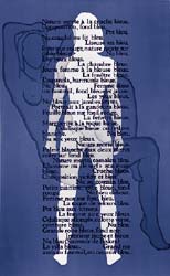 &raquo;Jeunes femmes sur fond bleu&laquo; 1990