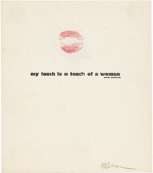 &raquo;My touch is a touch of a woman&laquo; 1971