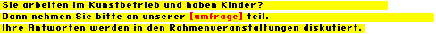 nehmen Sie an unserer Umfrage teil!